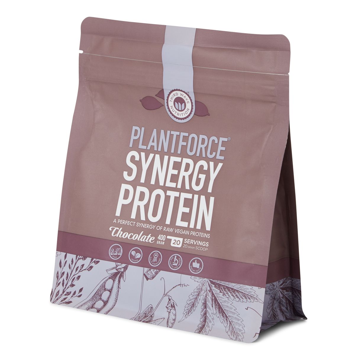 Kjøp Protein Sjokolade Plantforce Synergy - 400 G På Med24.no