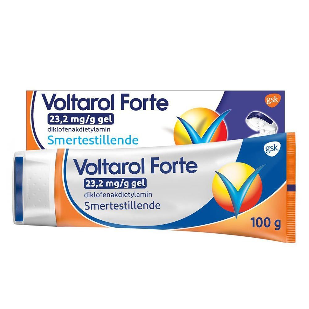 Kjøp Voltarol Forte gel 23,2mg/g - 100 g på Med24.no